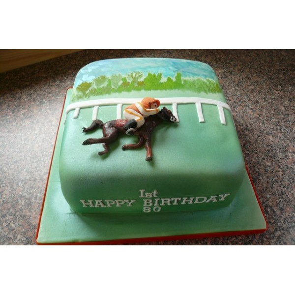 Horse Racing Birthday Cake