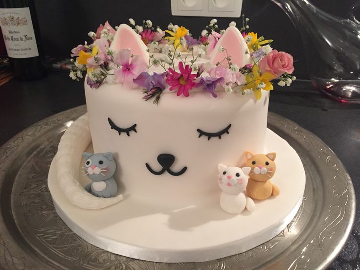 Kitty Cat Birthday Cake