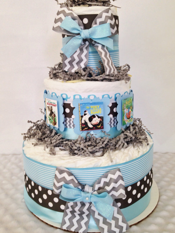 Little Golden Book Diaper Cake