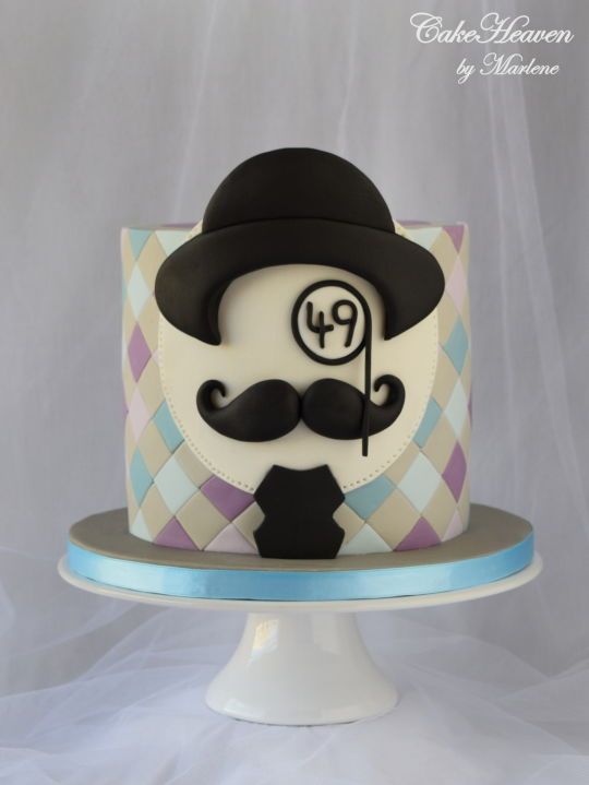 Mustache Birthday Cake