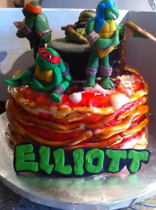 Ninja Turtles Pizza Cake