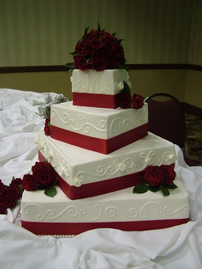 Offset Square Wedding Cake