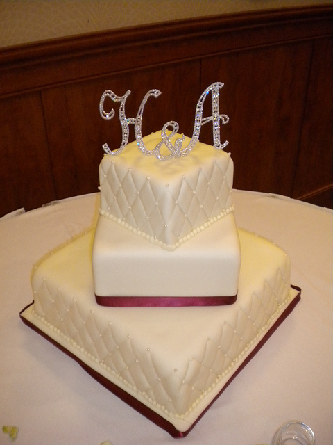 Offset Square Wedding Cake