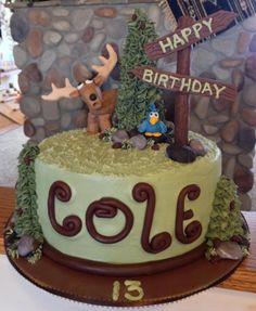 Outdoor Themed Birthday Cake