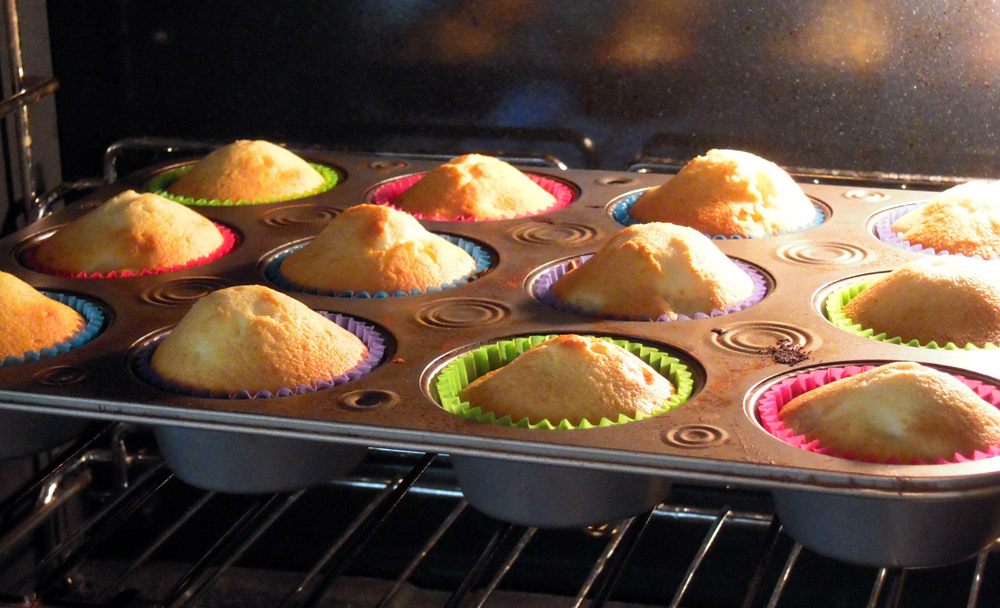 Oven with Cupcakes