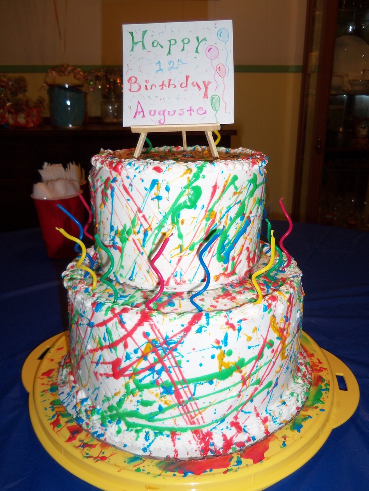 Paint Splatter Cake