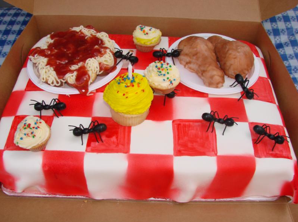 Picnic Themed Birthday Cake