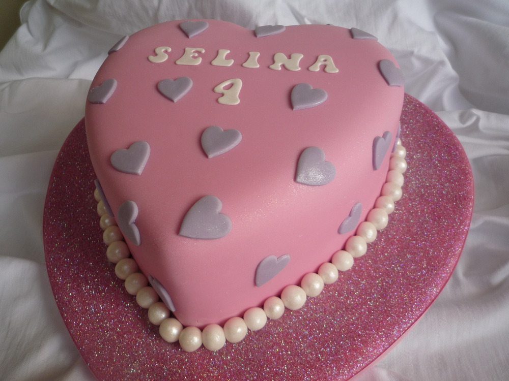 Pink and Sparkly Birthday Cake