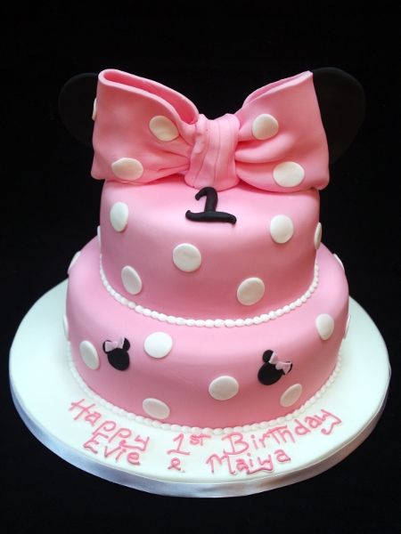 Pink Polka Dot Birthday Cake