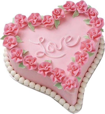 Pink Valentine Heart Cake