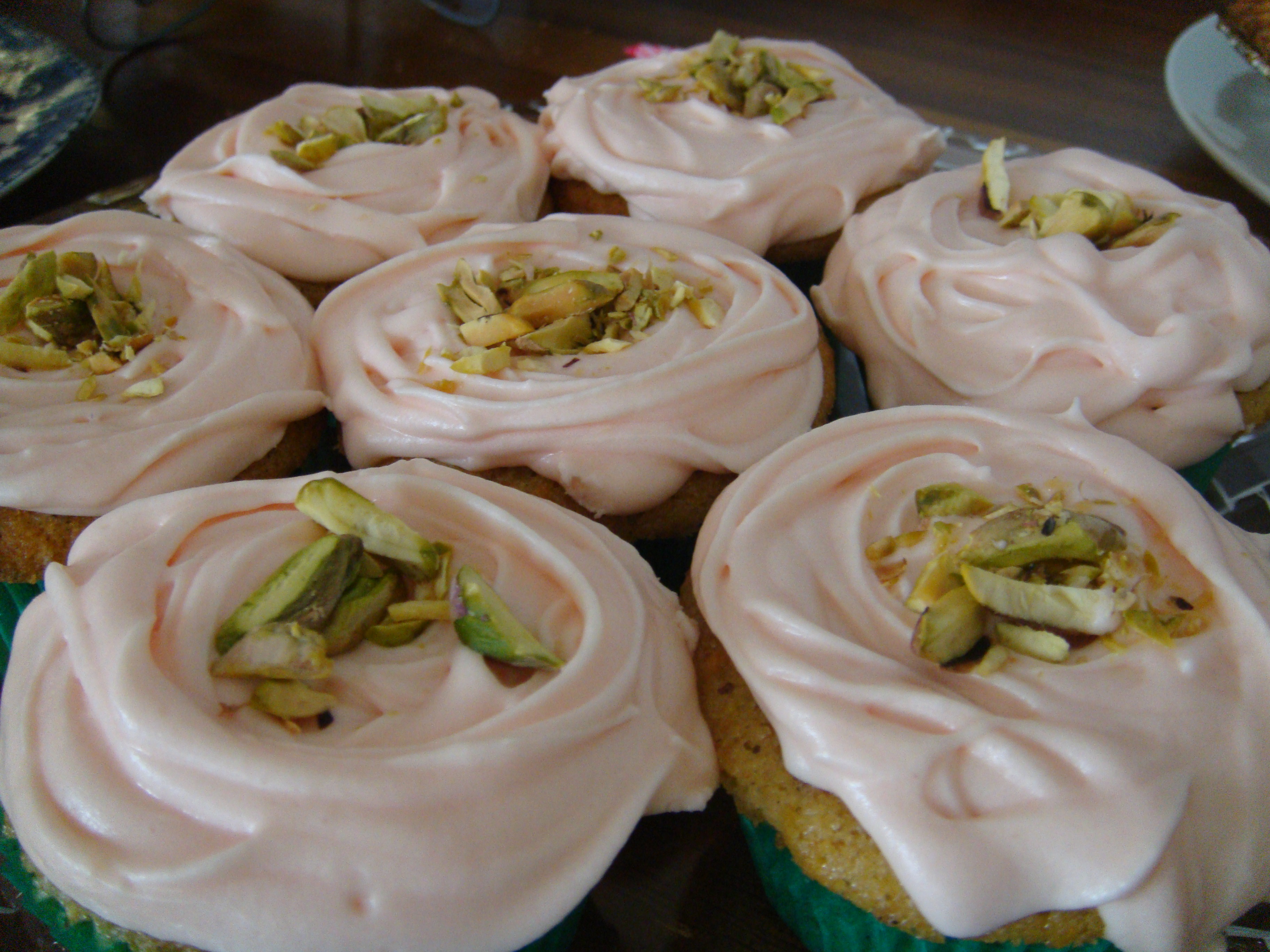 Pistachio Cupcakes with Cream Cheese Frosting