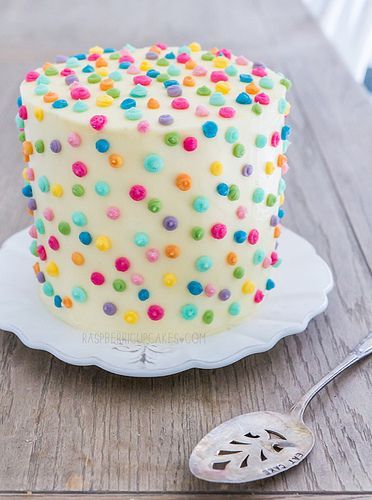 Polka Dot Birthday Cake Icing