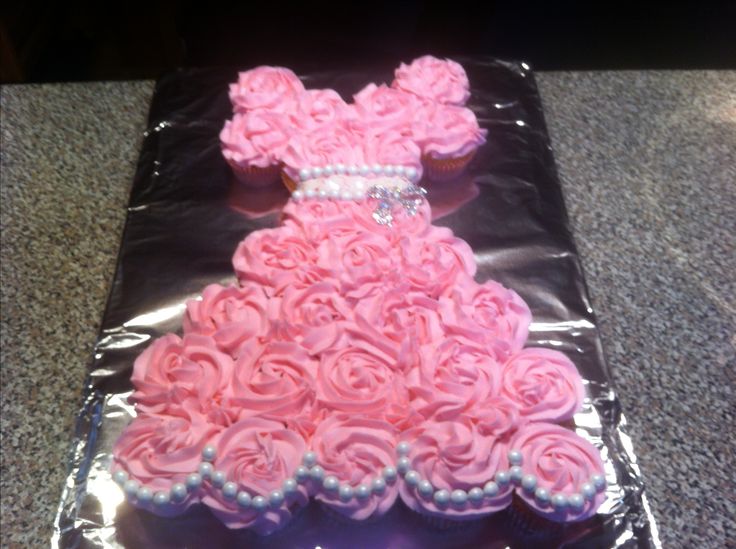 Princess Dress Cupcake Cake