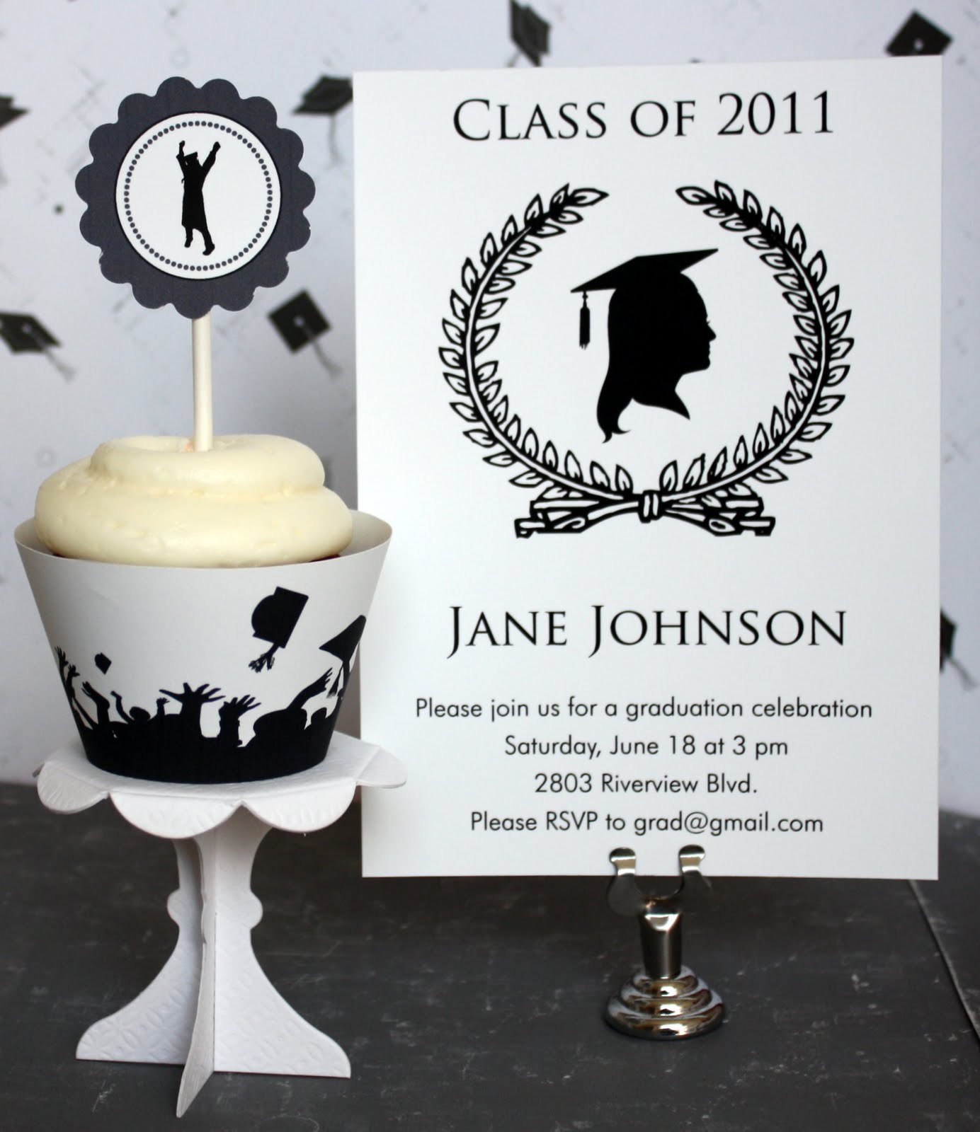 Printable Graduation Silhouette