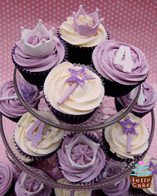 Purple Princess Cupcake Birthday Cake