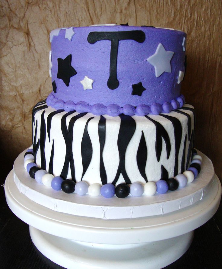 Purple Teen Birthday Cake