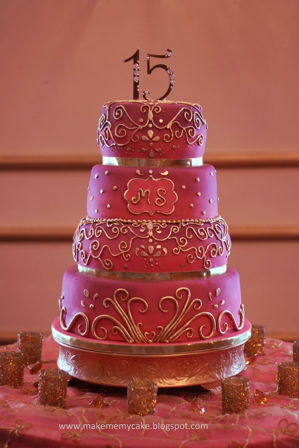 Quinceanera Sweet 15 Birthday Cake