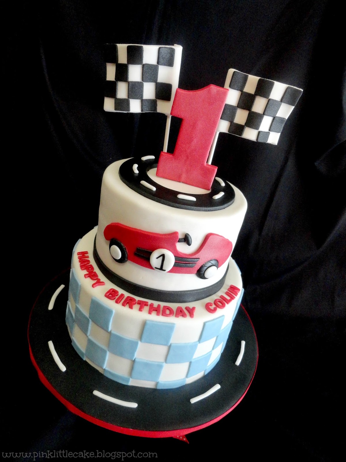 Race Car Themed Birthday Cake