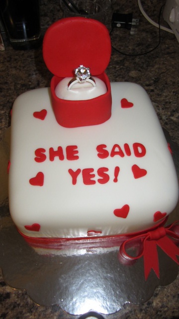 She Said Yes Engagement Party Cake