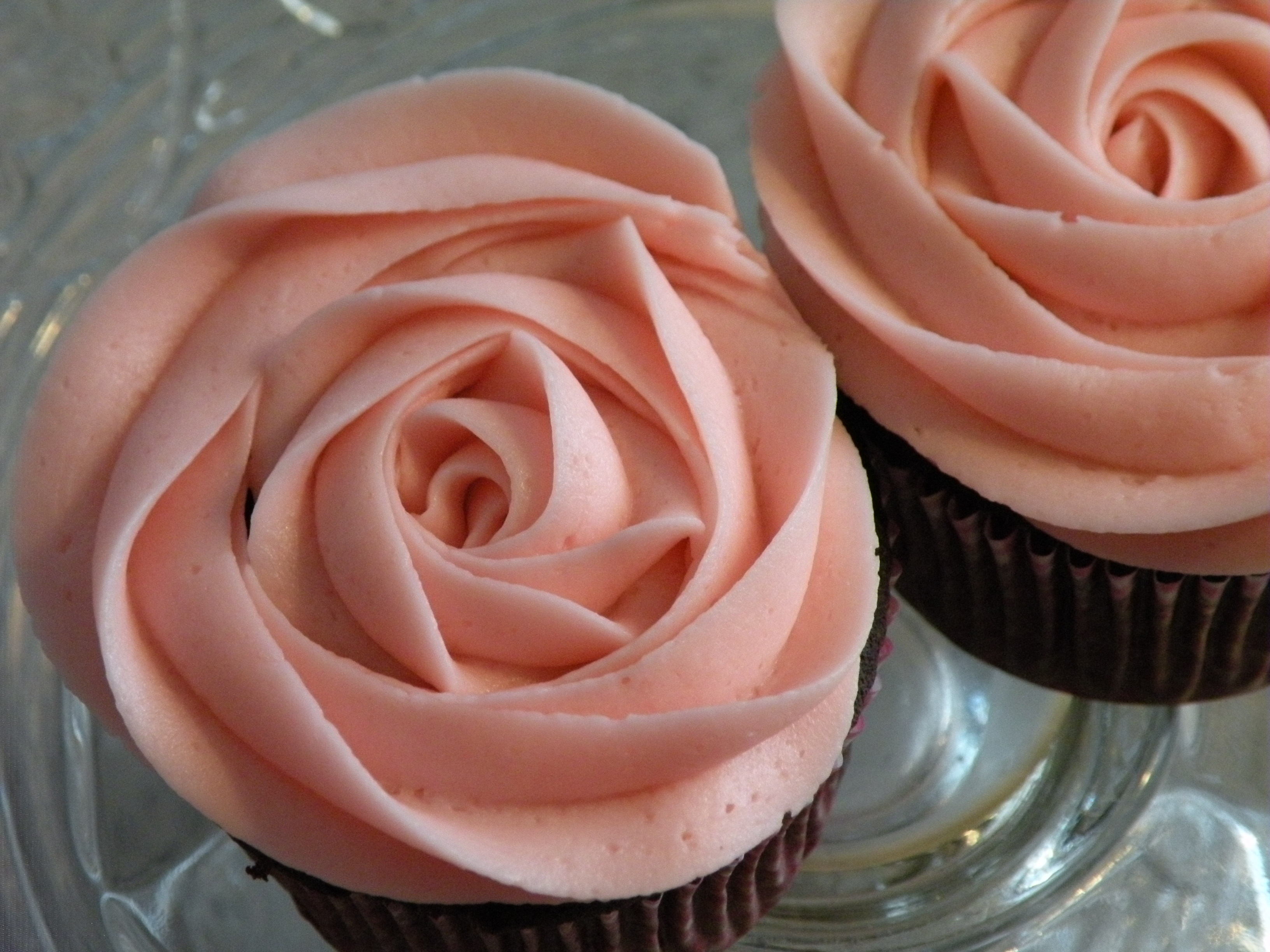 Simple Buttercream Rose Cupcakes