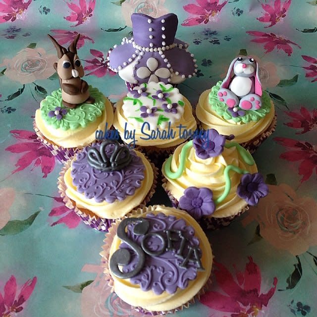 Sofia the First Birthday Cupcakes