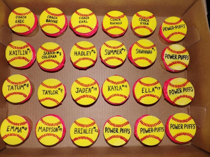 Softball Cupcake Ideas