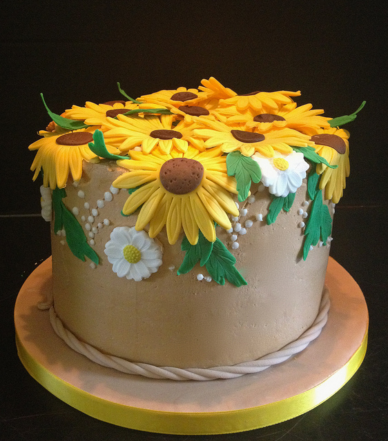 Sunflower Birthday Cake