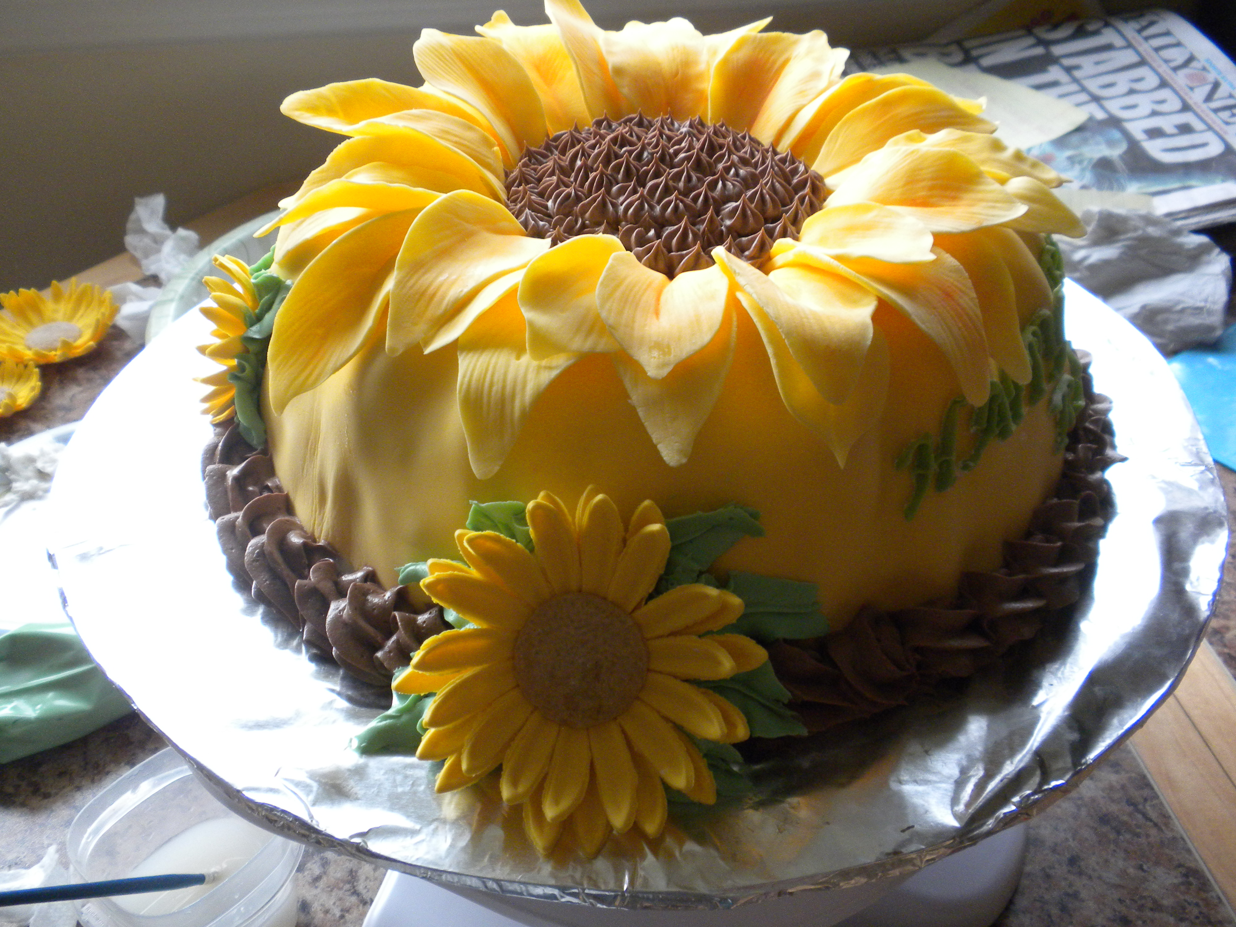 Sunflower Birthday Cake