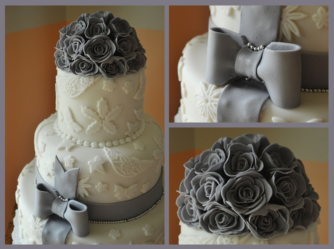 3 Layer Fondant Wedding Cake