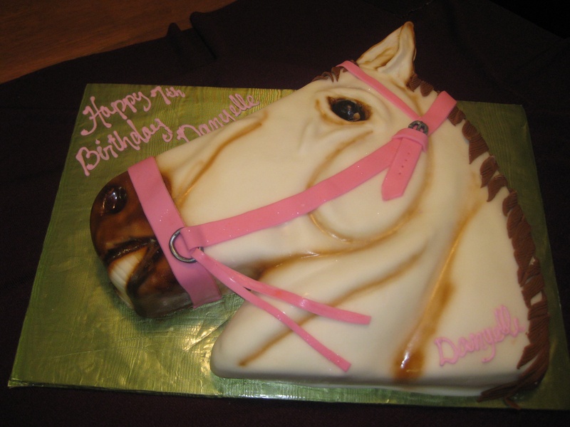 3D Horse Head Cake