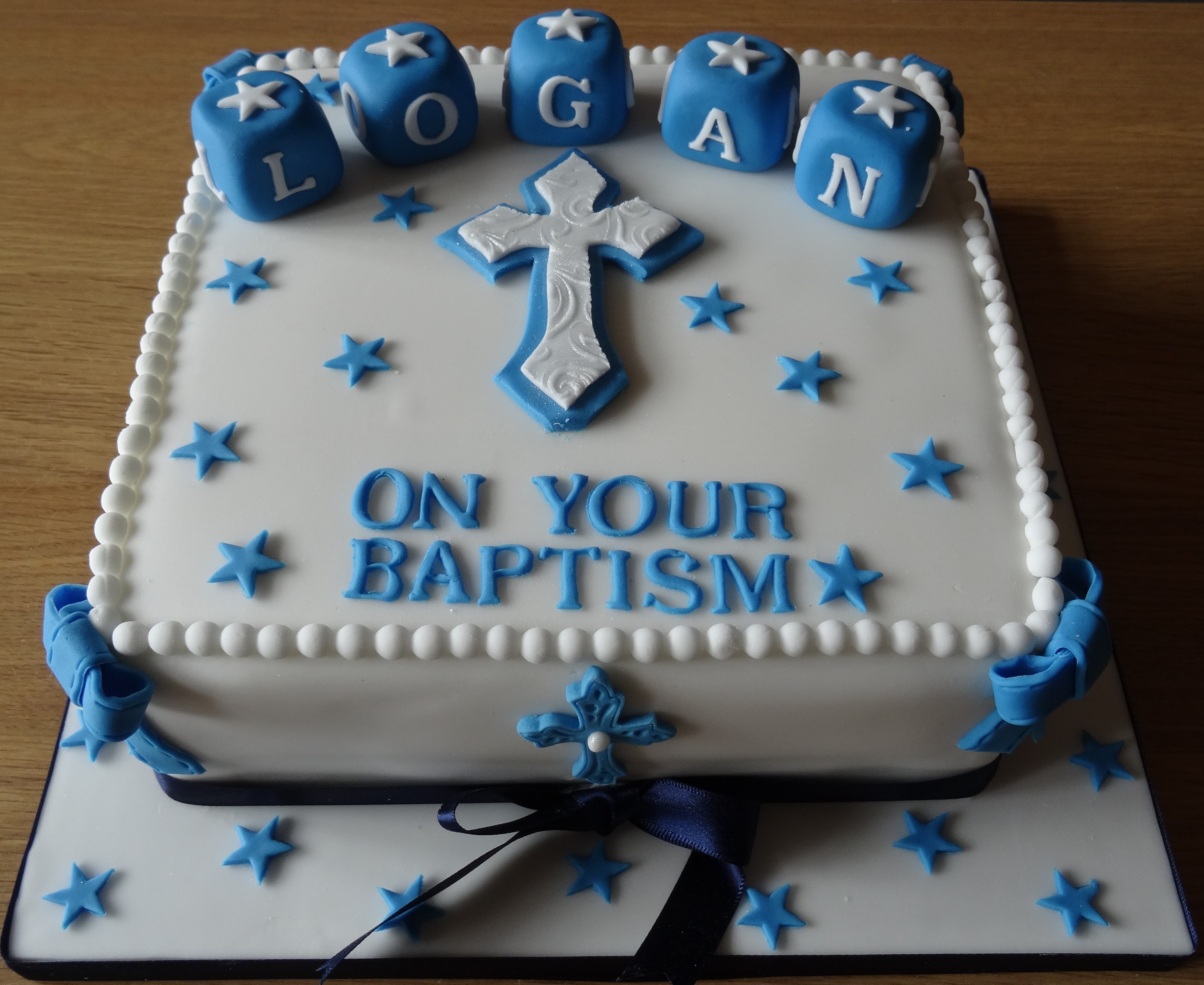 Baptism Cakes for Boys with Crosses