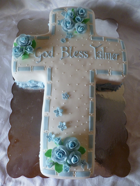 Beautiful Baptism Cakes Cross