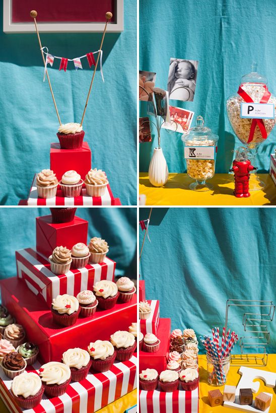 Birthday Party Cupcake Display