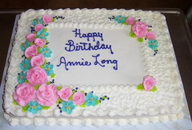 Birthday Sheet Cake with Flowers