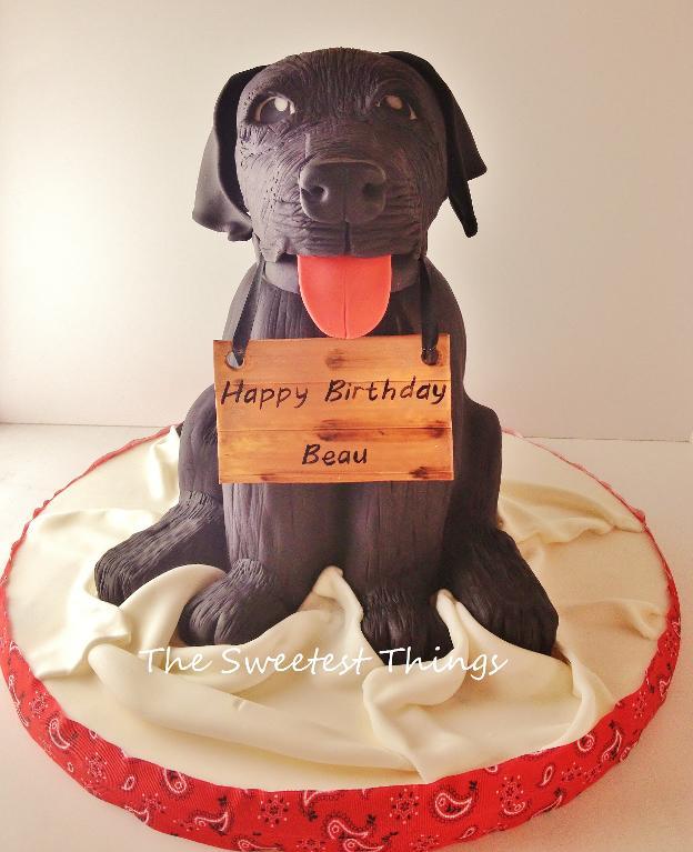 Black Lab Birthday Cake