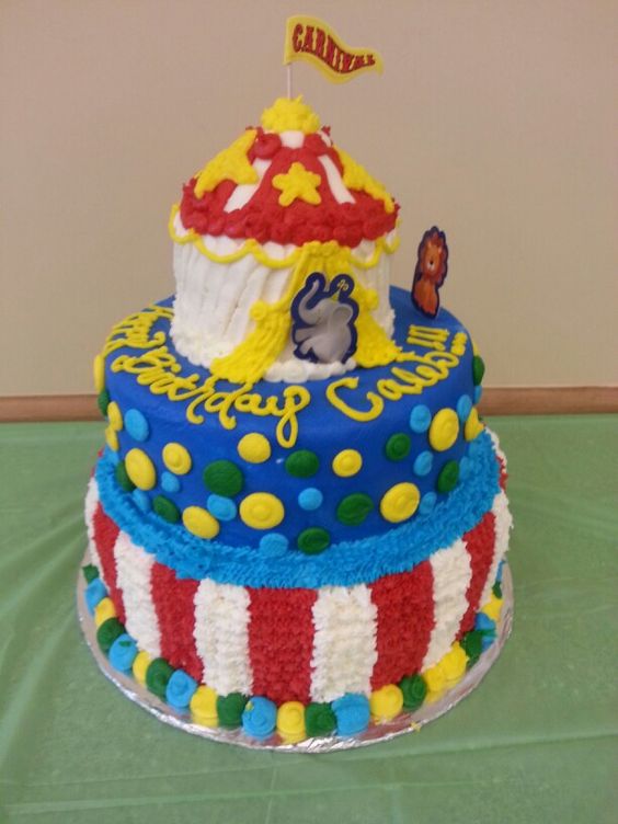 10 Photos of Circus Birthday Cakes Without Fondant