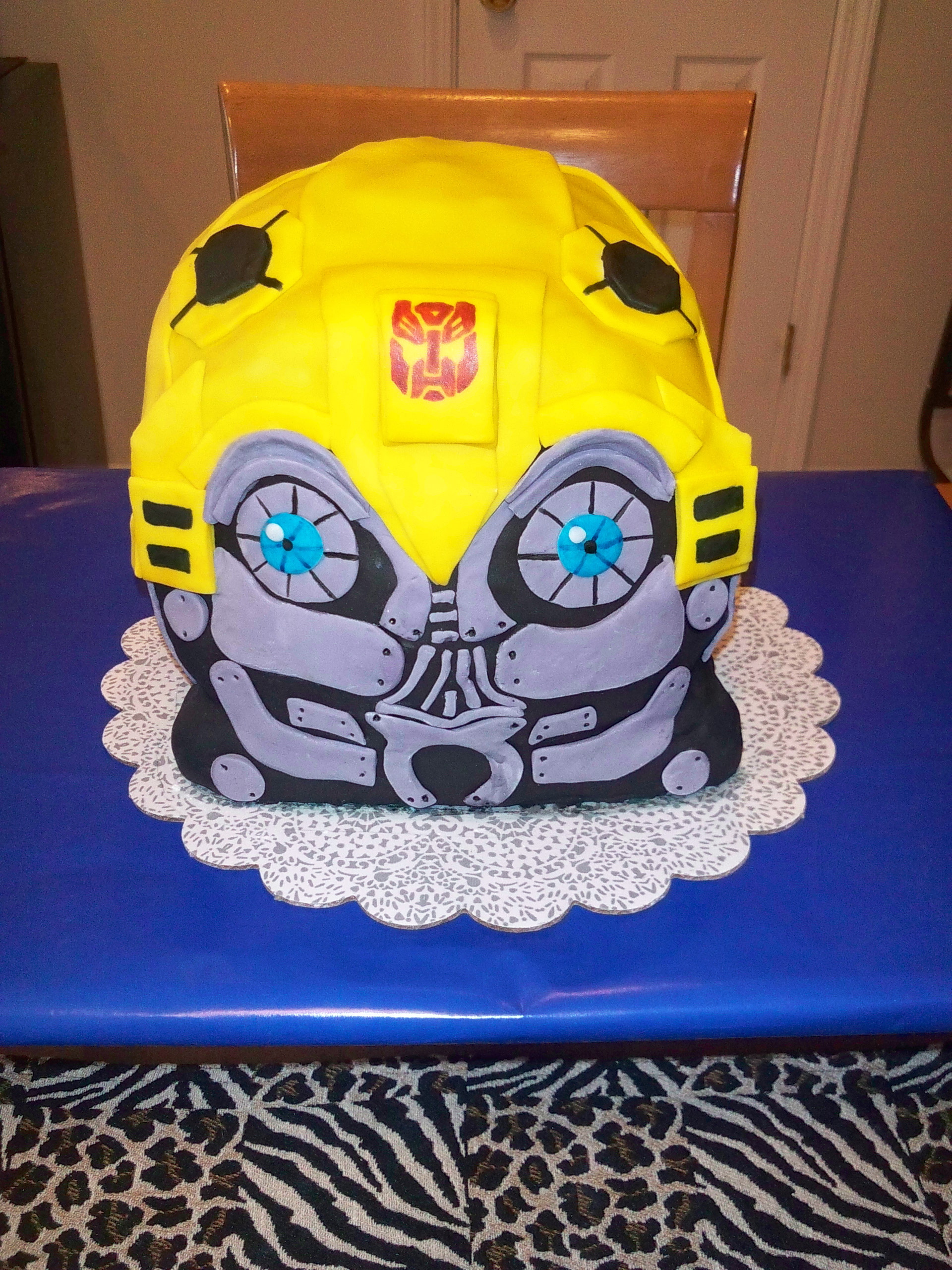 Bumblebee Transformer Cake