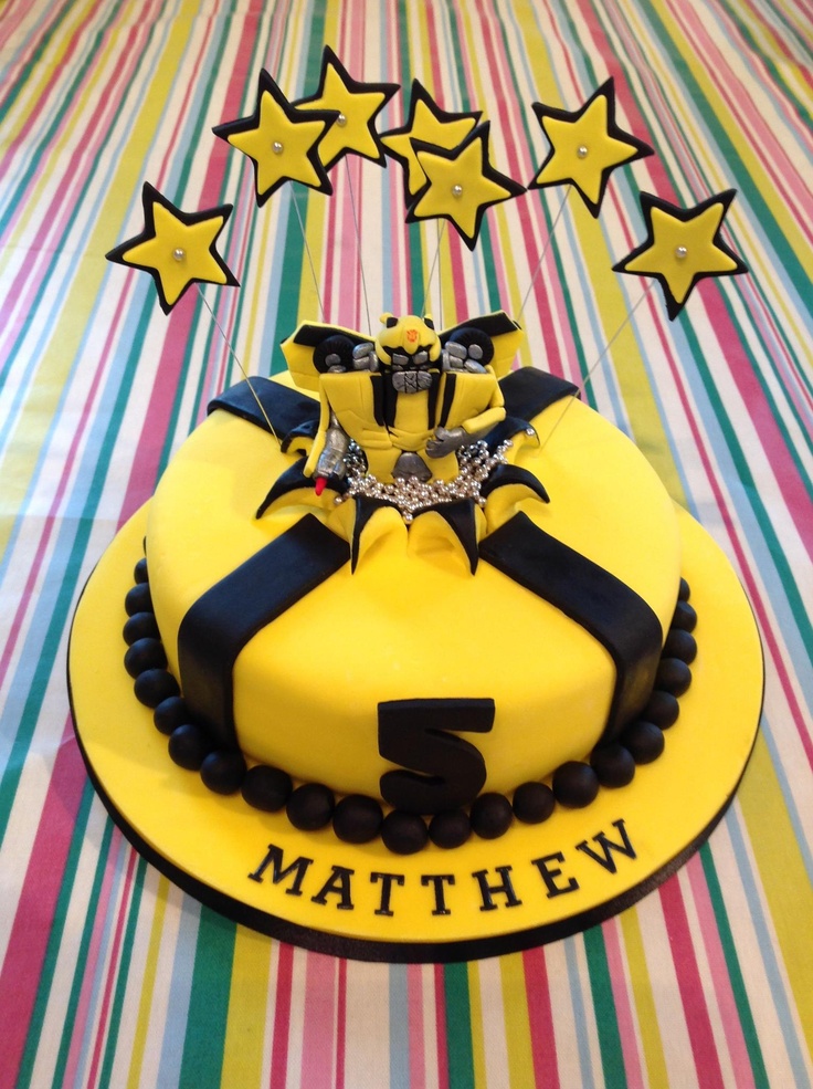 Bumblebee Transformer Cake