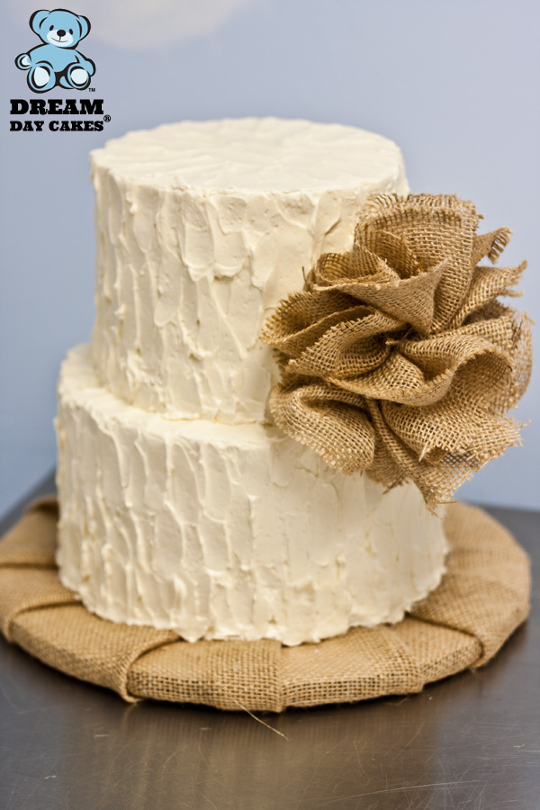 Burlap Wedding Cake