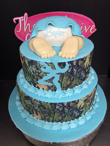 13 Blue Camo Cakes For Girls Photo Blue Camo Birthday Cake Ideas