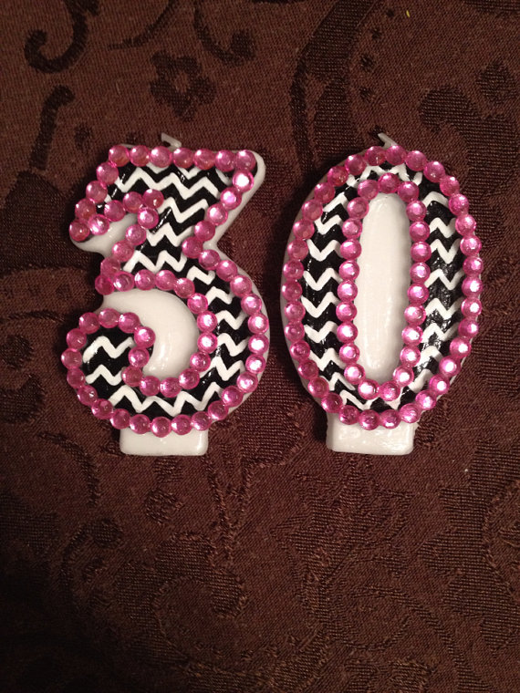 Chevron Birthday Candle