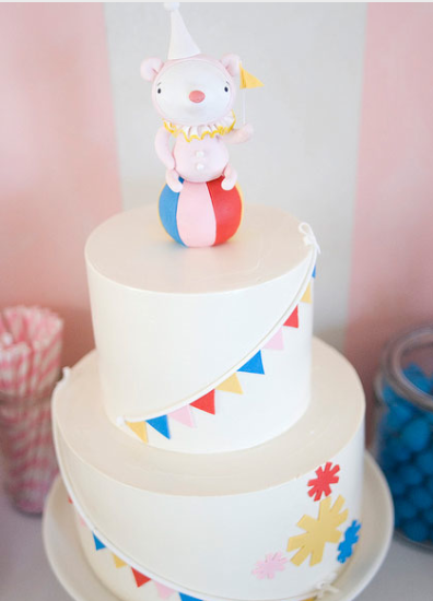 Circus Themed Birthday Cake