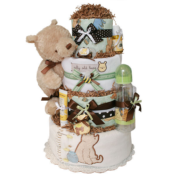 Classic Pooh Bear Diaper Cake