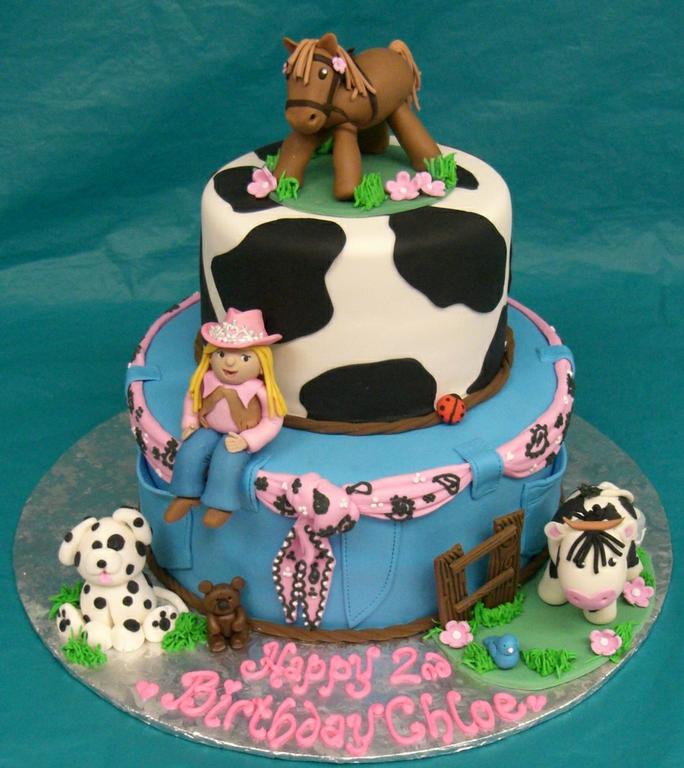 Cowgirl Birthday Cake