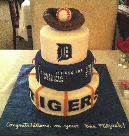 Detroit Tigers Baseball Birthday Cake