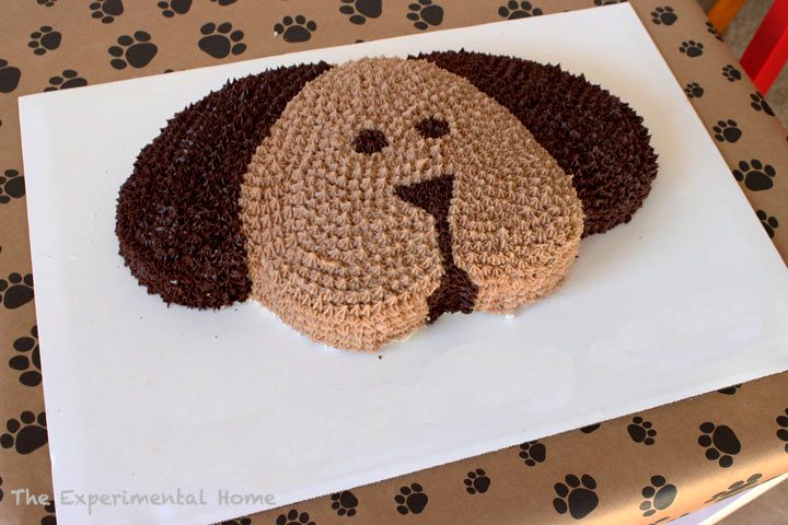 Easy Dog Shaped Birthday Cake