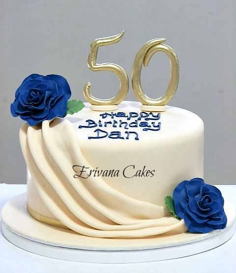 Elegant 50th Birthday Cakes for Women