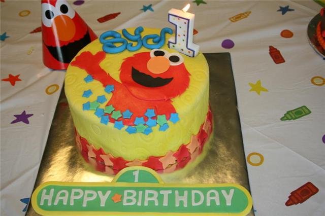 Elmo 1st Birthday Cake