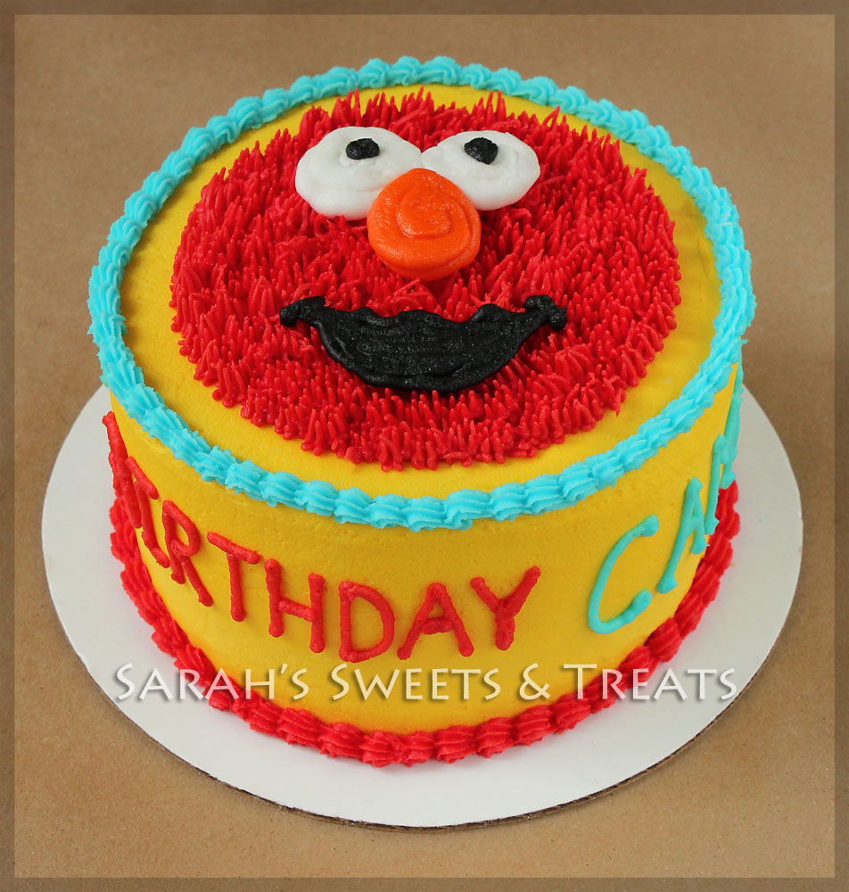 Elmo Birthday Cakes with Buttercream Frosting