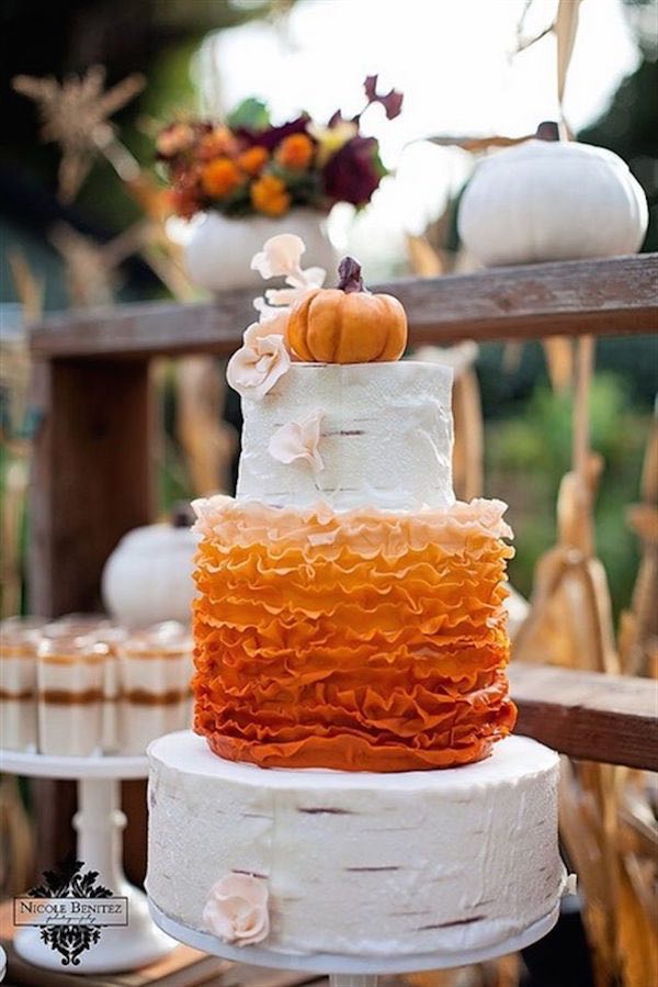 Fall Pumpkin Wedding Cake